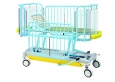 Медицинская детская мебель:  функциональная детская кровать с регулируемой высотой (гидравлика), на колесах, двухсекционная, 19-FP646