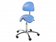 Купить Табурет медицинский, рабочий стул для врача, стул-седло, эргономичный с сиденьем типа "седло"  и спинкой БТ-ЭРГО-2 в Москве, цена – 15 500 руб.