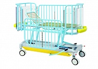 Купить Медицинская детская мебель:  функциональная детская кровать с регулируемой высотой (гидравлика), на колесах, двухсекционная, 19-FP646 в Москве, цена – 7 500 руб.