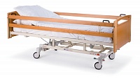 Купить Кровать палатная медицинская с деревянными торцами и боковыми ограждениями Lojer ScanAfia PRO HS-280, HS-290, HS-480, HS-490  в Москве, цена – 86 500 руб.