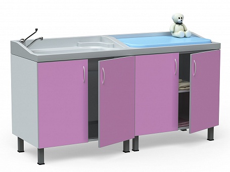 Купить Стол для санитарной обработки новорожденного, ванна для купания новорожденного с пеленальным столом, из ДСП с пластиковым покрытием БТ-ТМ-180-Н в Москве, цена - 50000 руб.